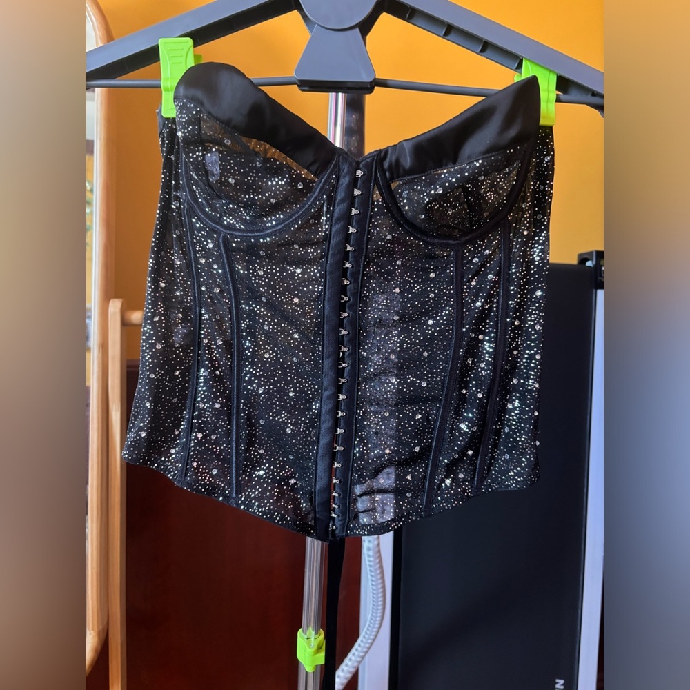 Forever 21 Mesh Sequin Corset - Size XL, unworn with tags